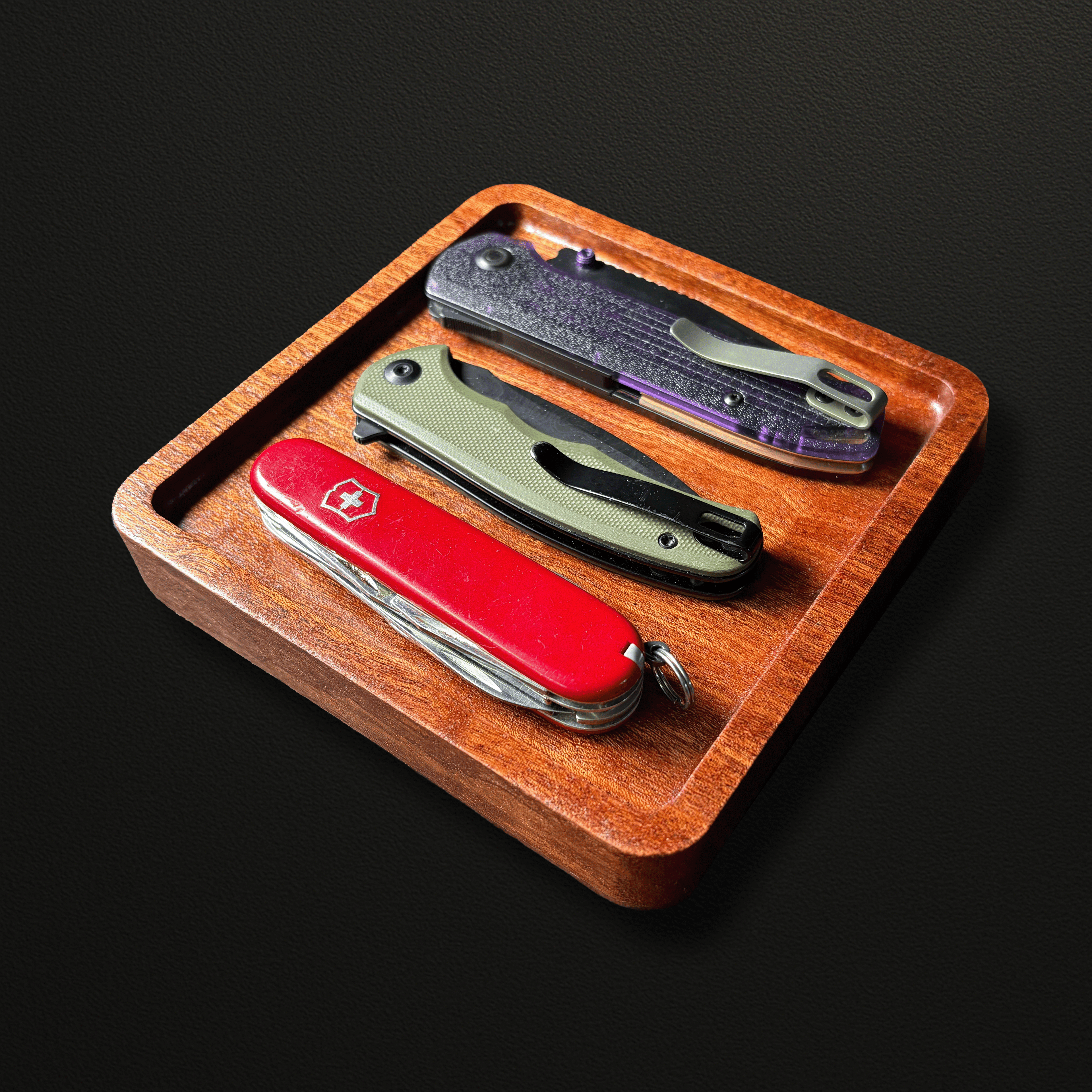 Handcrafted Sapele Catch-All Tray