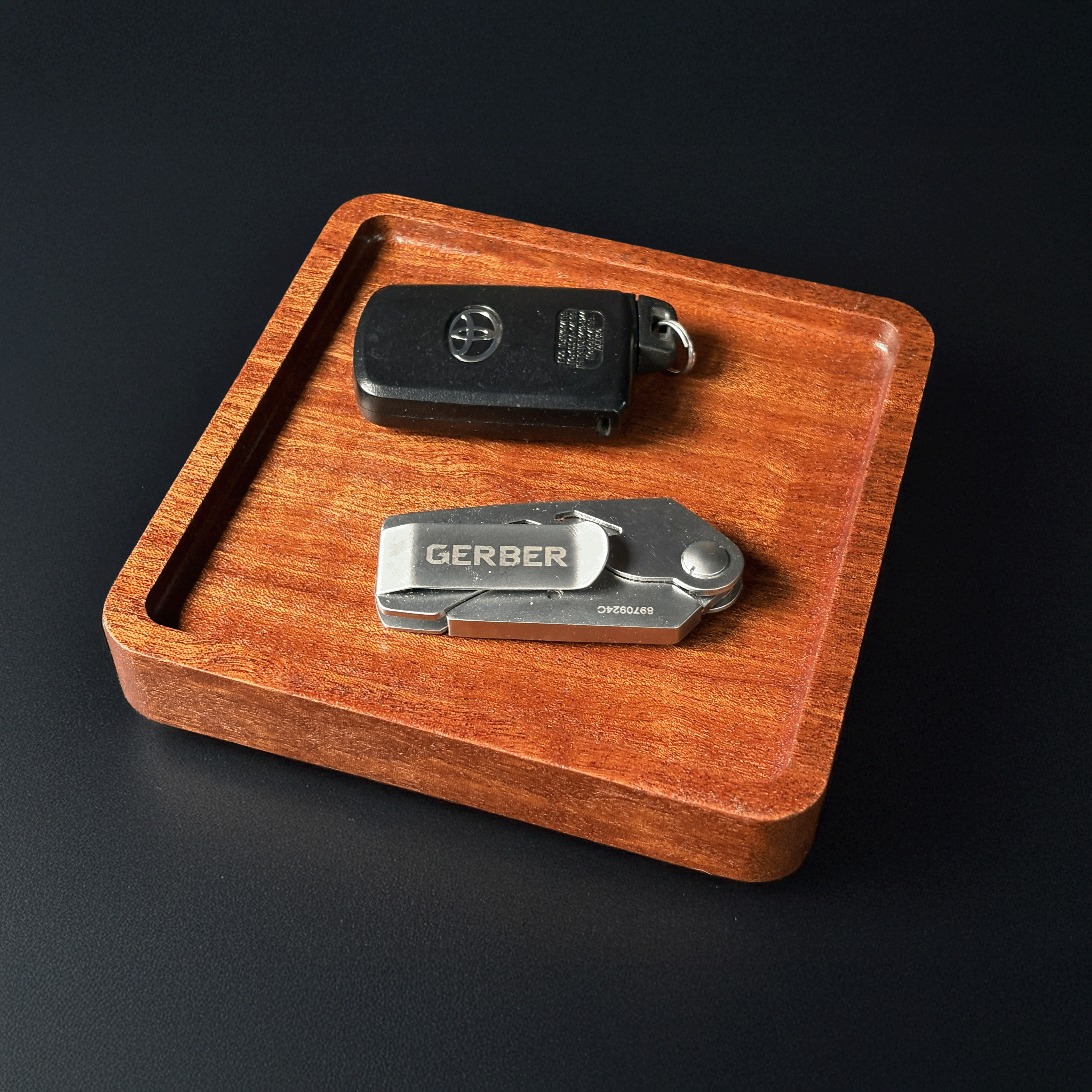 Handcrafted Sapele Catch-All Tray