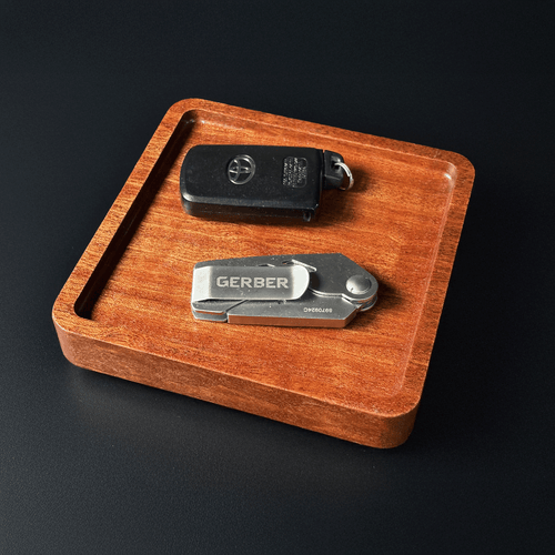 Handcrafted Sapele Catch-All Tray