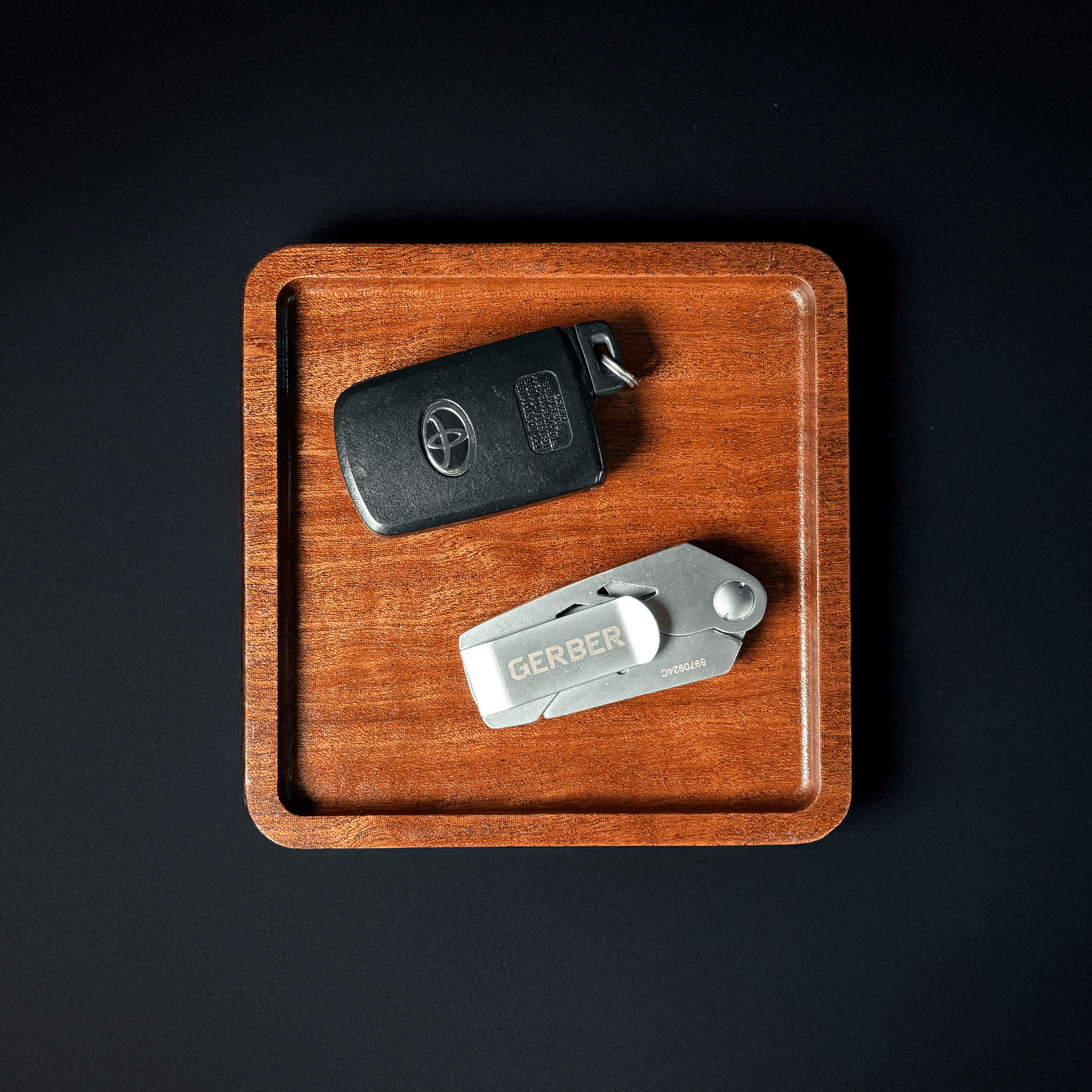 Handcrafted Sapele Catch-All Tray