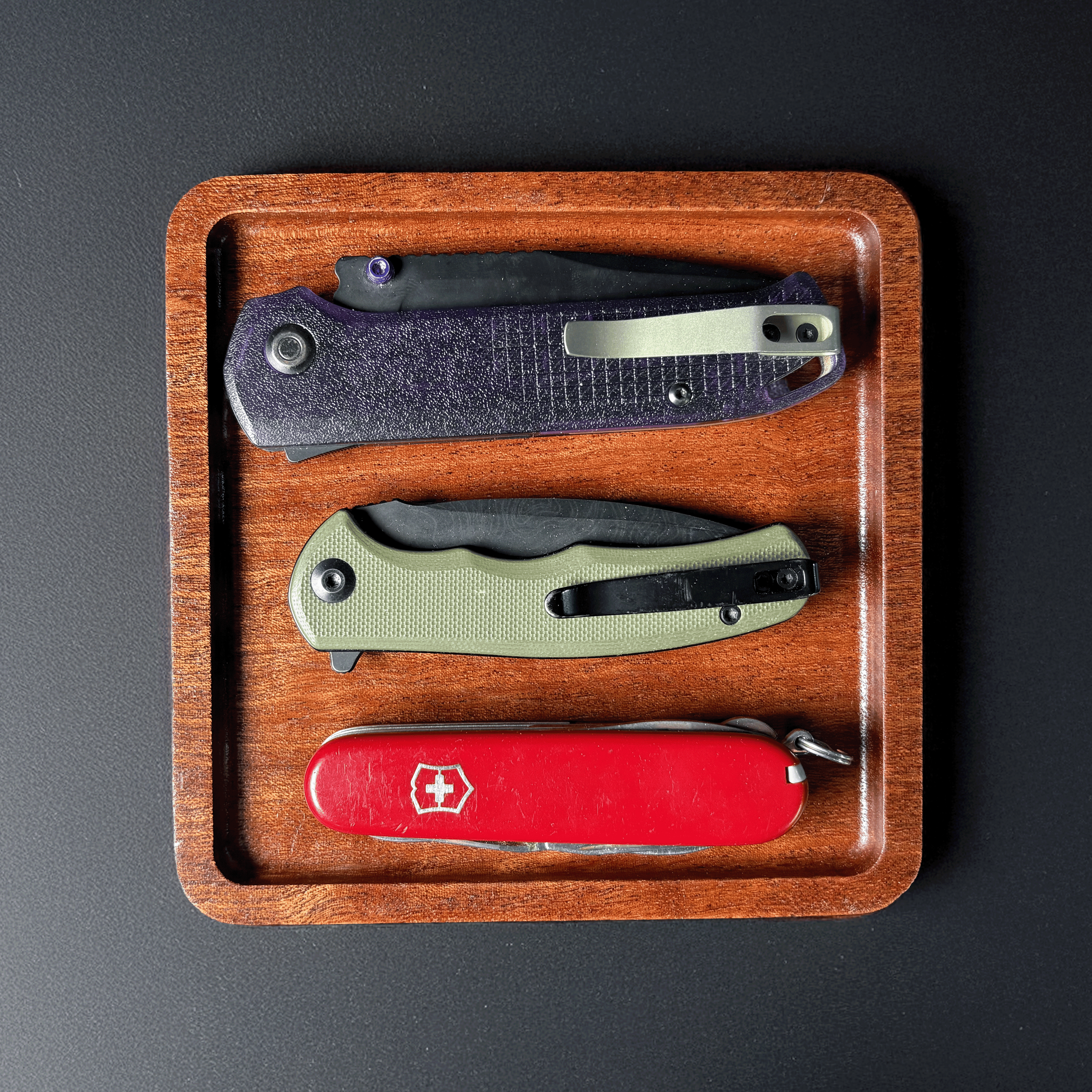 Handcrafted Sapele Catch-All Tray