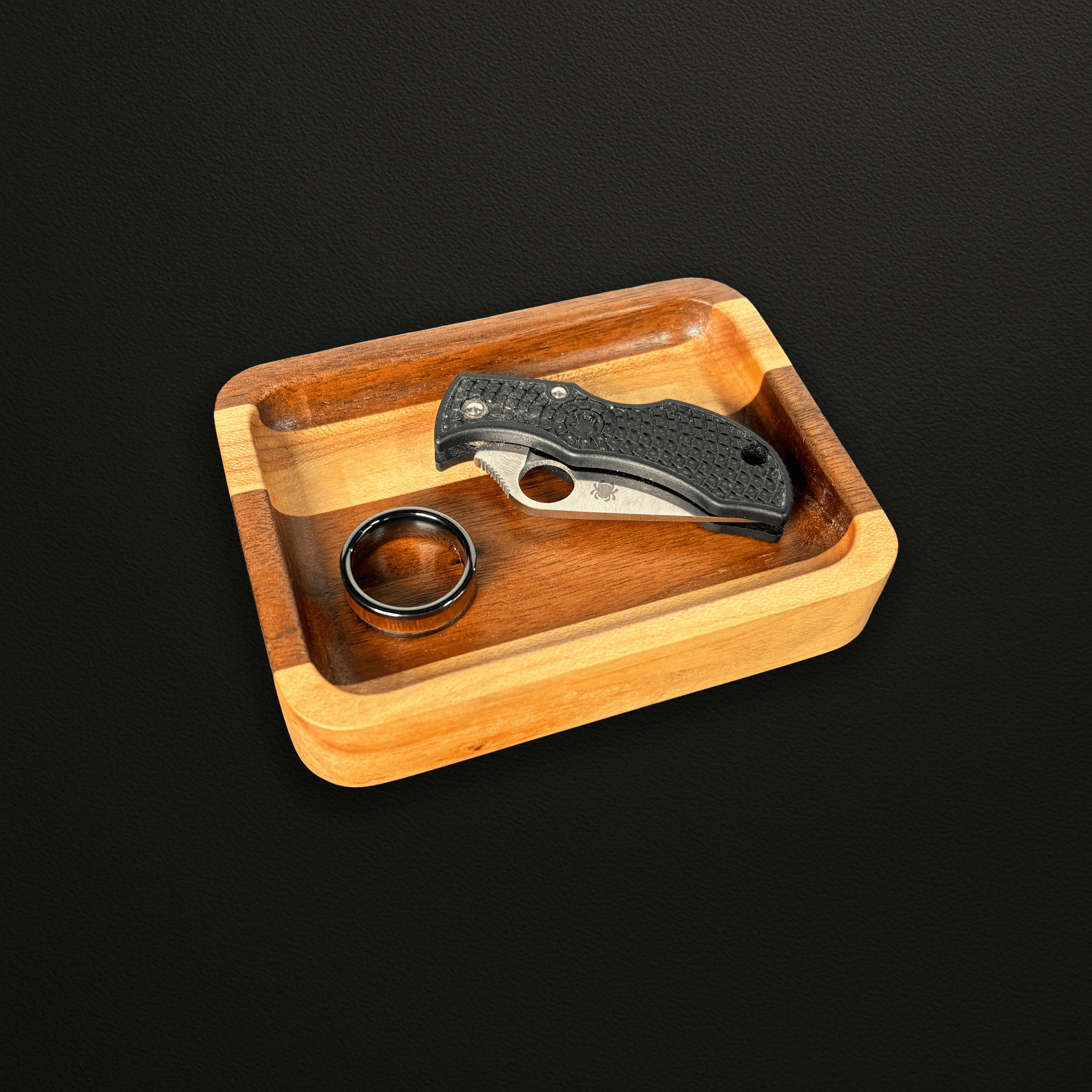 Micro Catch All Tray - Maple/Walnut