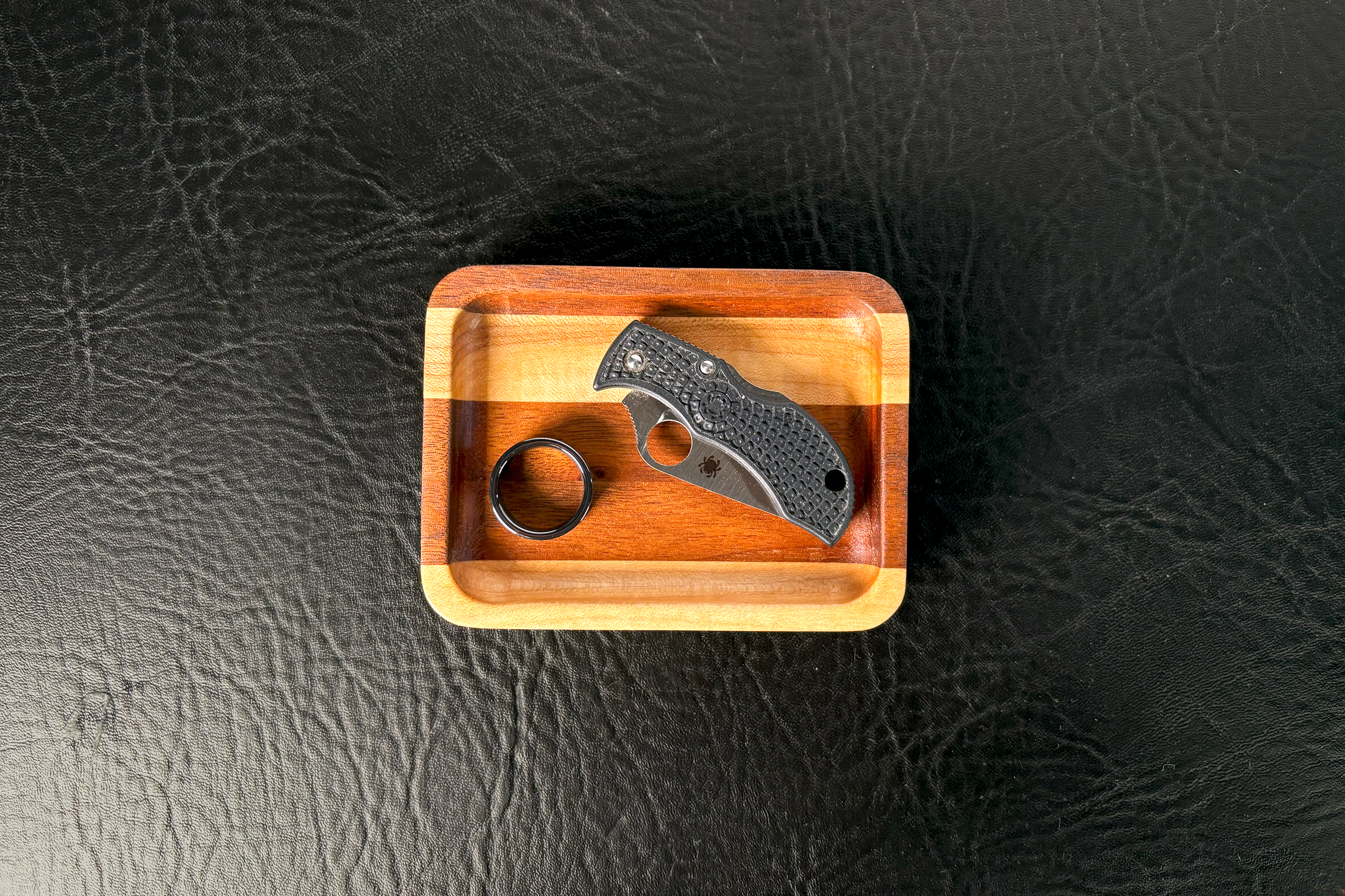 Micro Catch All Tray - Maple/Walnut