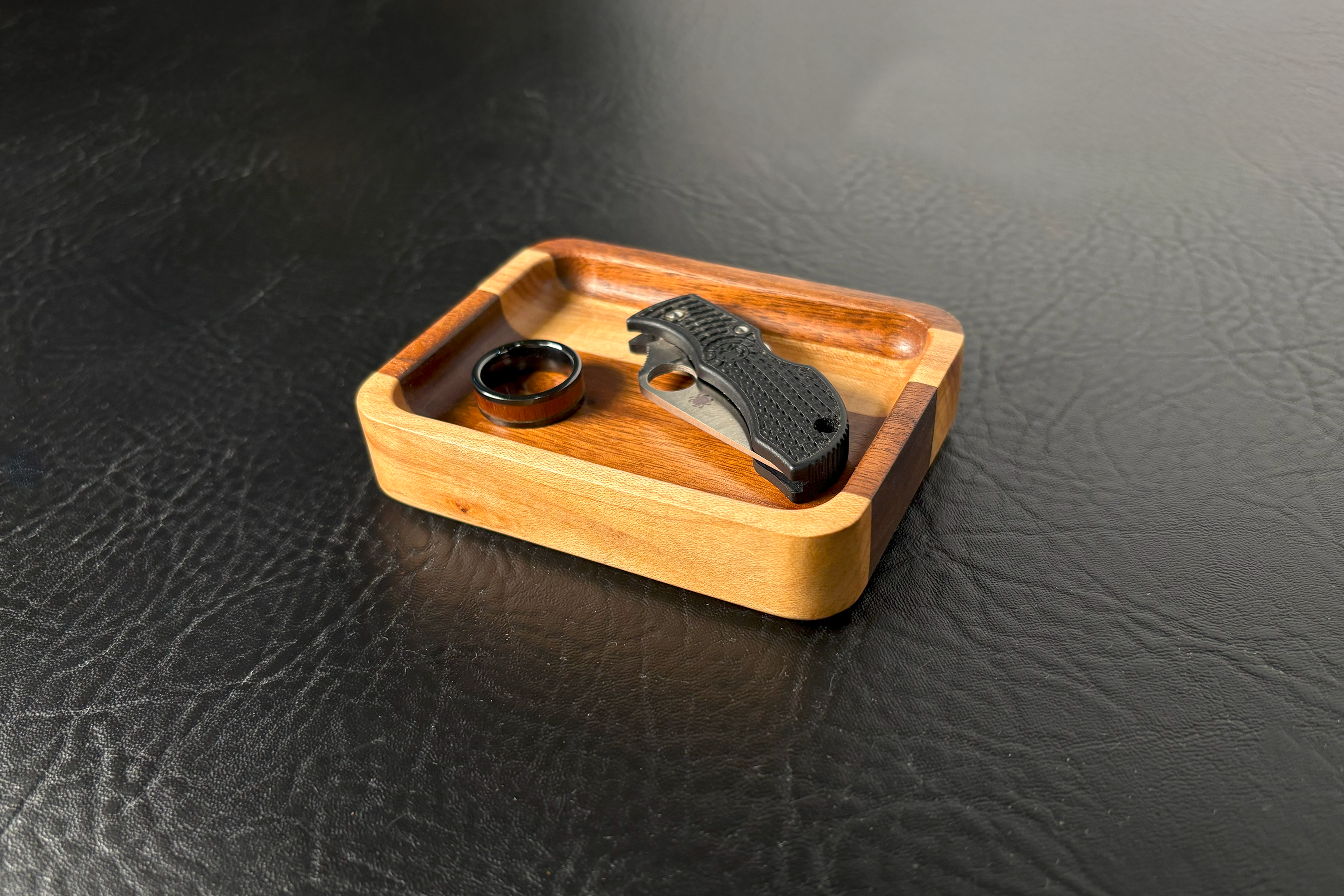 Micro Catch All Tray - Maple/Walnut