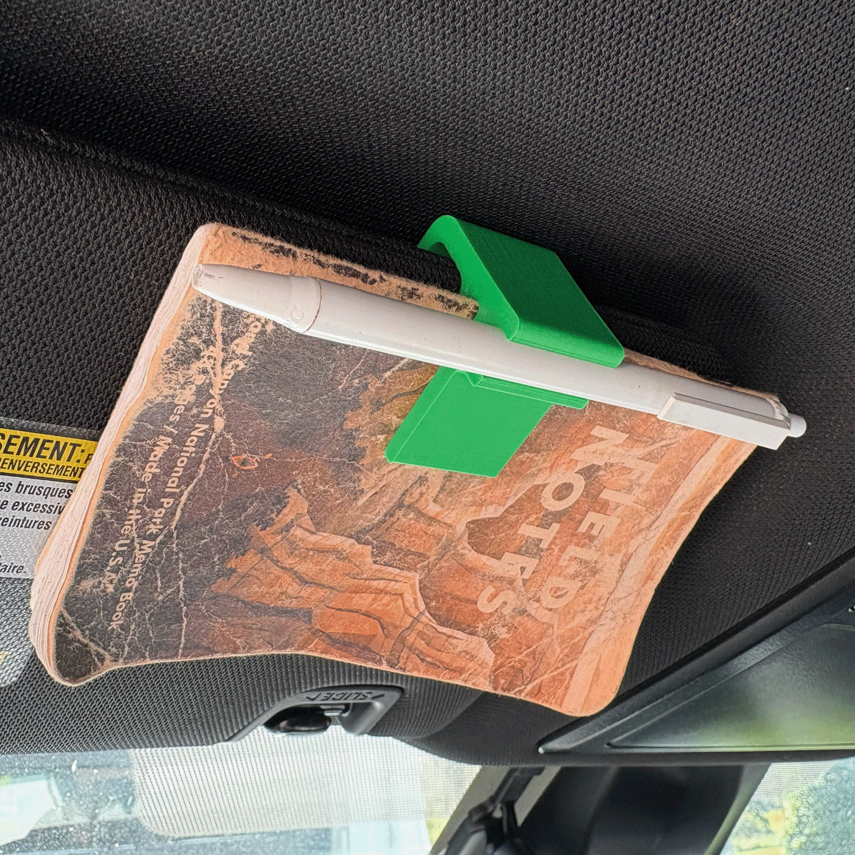 Visor Note Clip — Analog Capture for the Road