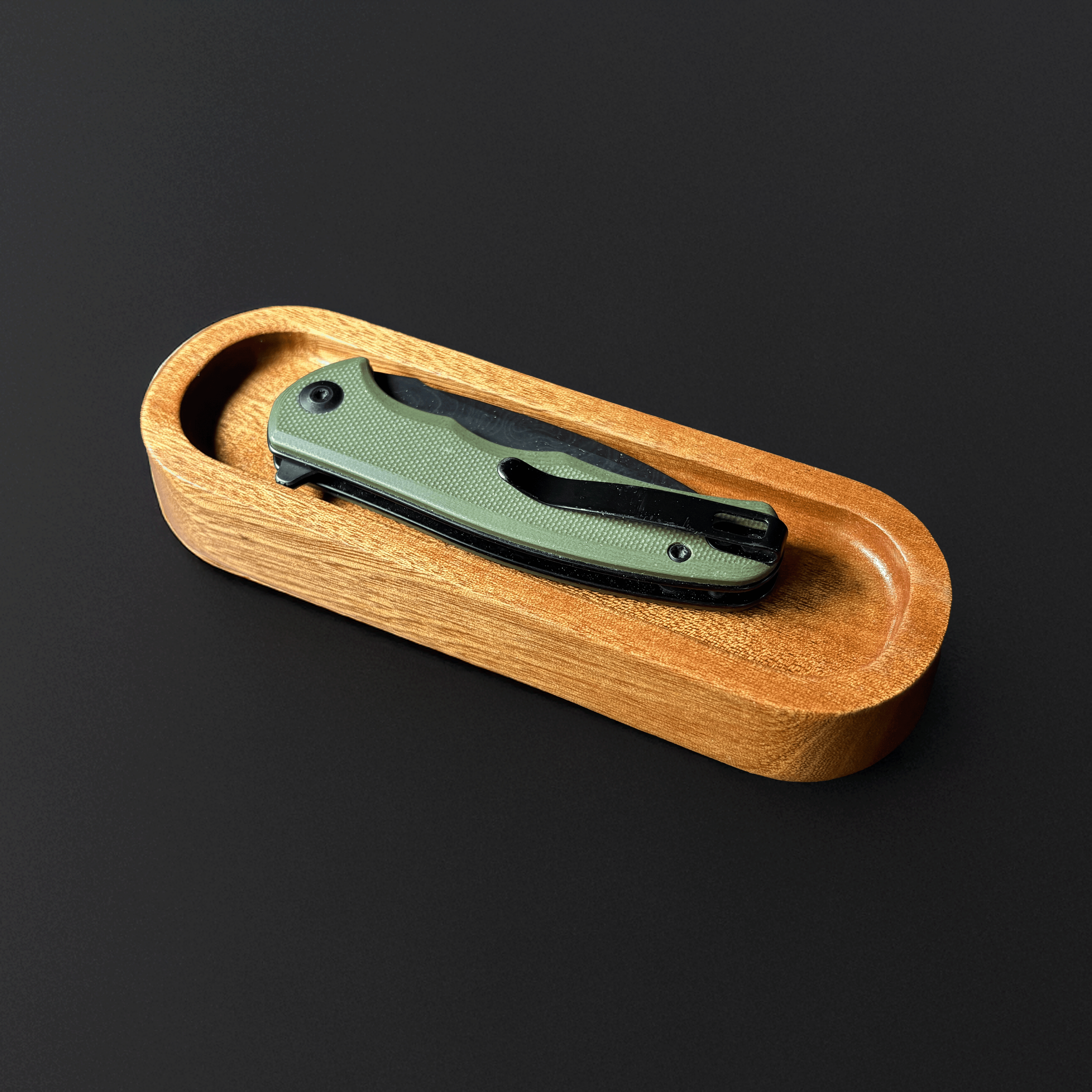 Handcrafted Sapele Knife Rest & EDC Tray