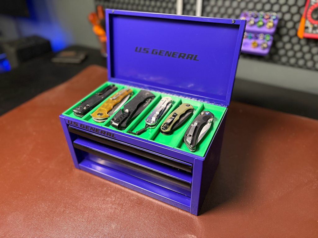US General Mini Toolbox EDC Insert System Modular 3D Printed Knife & Gear Organizer