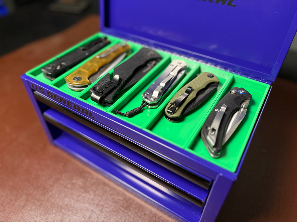 US General Mini Toolbox EDC Insert System Modular 3D Printed Knife & Gear Organizer