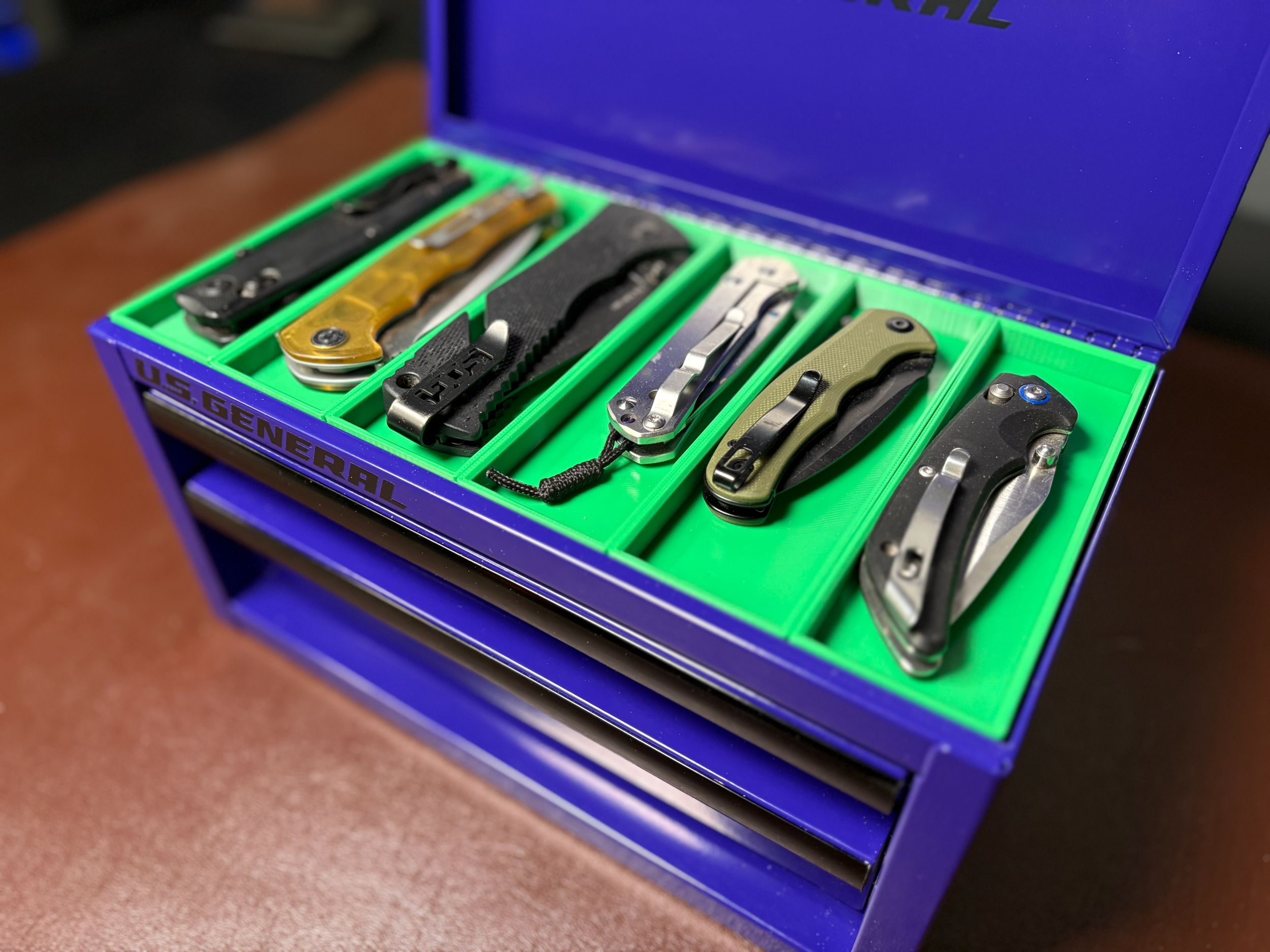 US General Mini Toolbox EDC Insert System Modular 3D Printed Knife & Gear Organizer