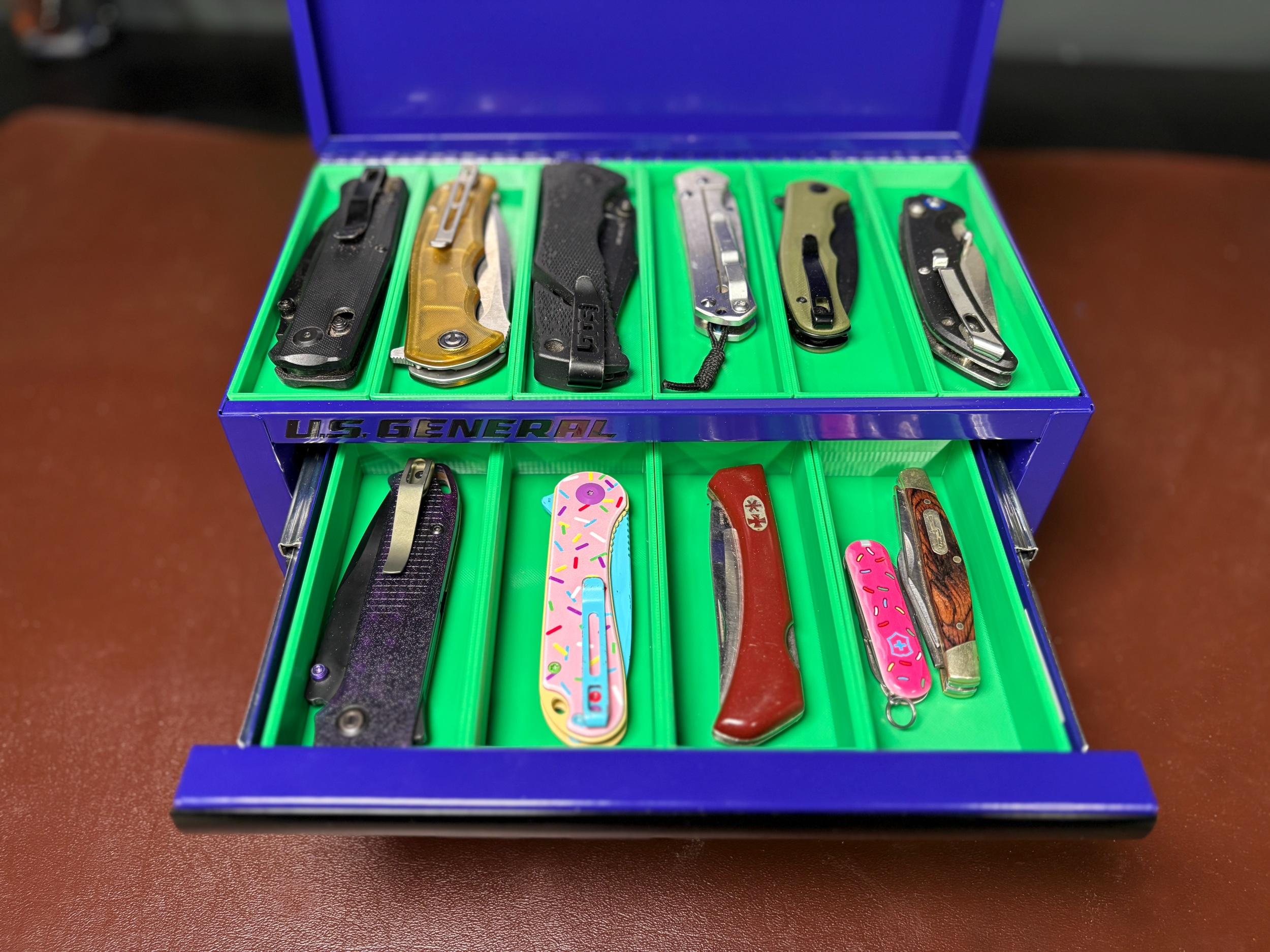 US General Mini Toolbox EDC Insert System Modular 3D Printed Knife & Gear Organizer