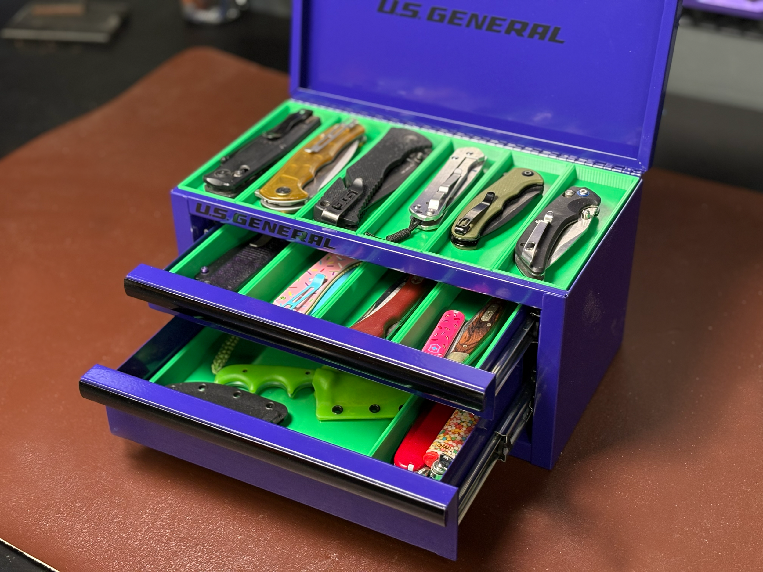 US General Mini Toolbox EDC Insert System Modular 3D Printed Knife & Gear Organizer