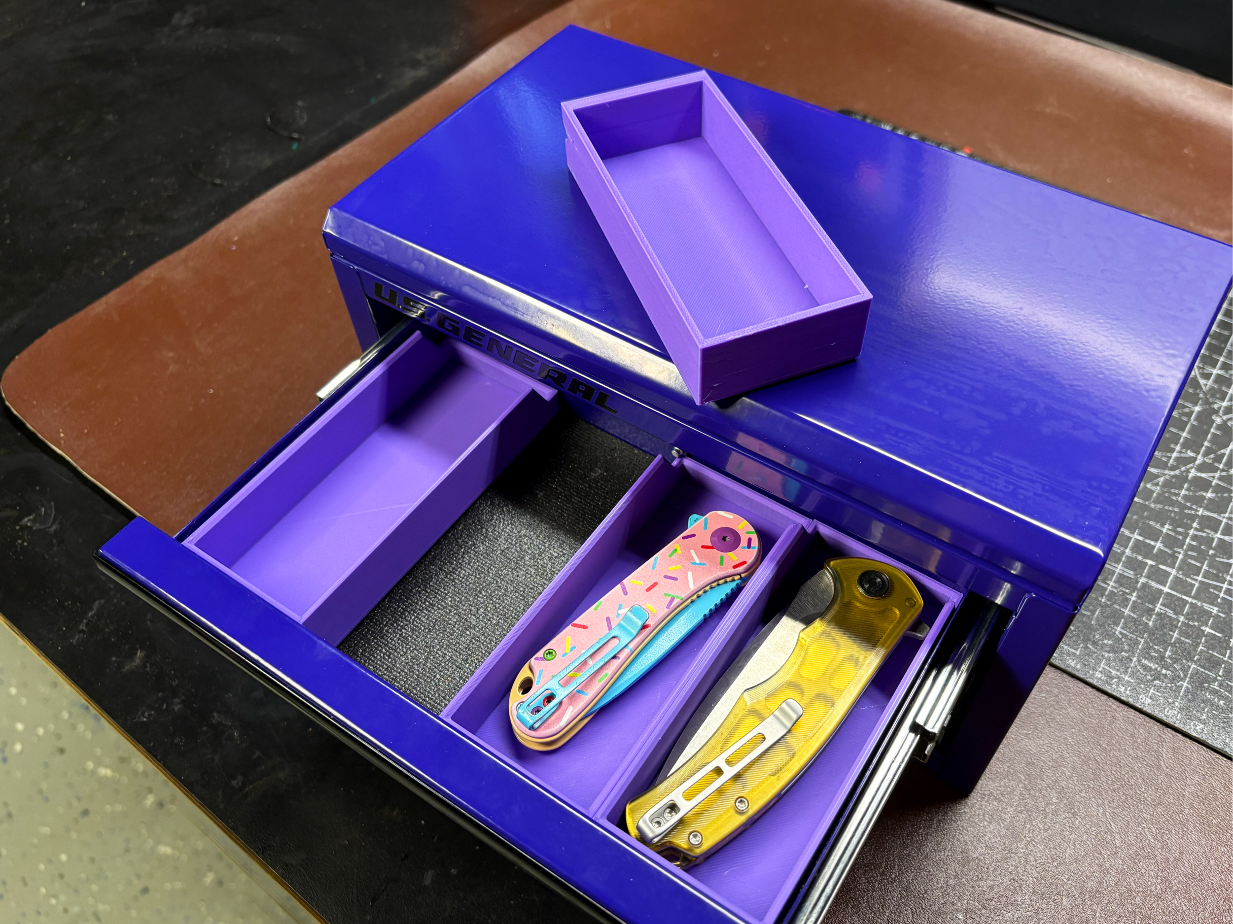 US General Mini Toolbox EDC Insert System Modular 3D Printed Knife & Gear Organizer